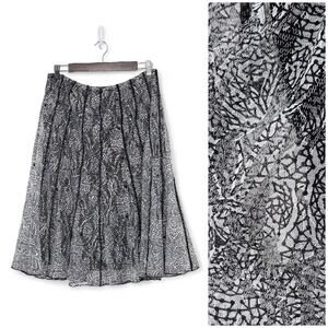 Coldwater Creek Lace Midi Skirt Size 8 Black Whimsigoth Fairy Romantic